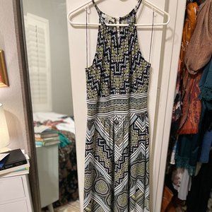 Textile print maxi dress